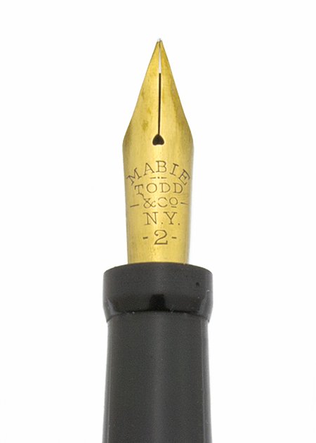 Mabie Todd Swan 42 Fountain Pen - BCHR, Wide Cap Band, Extra Fine